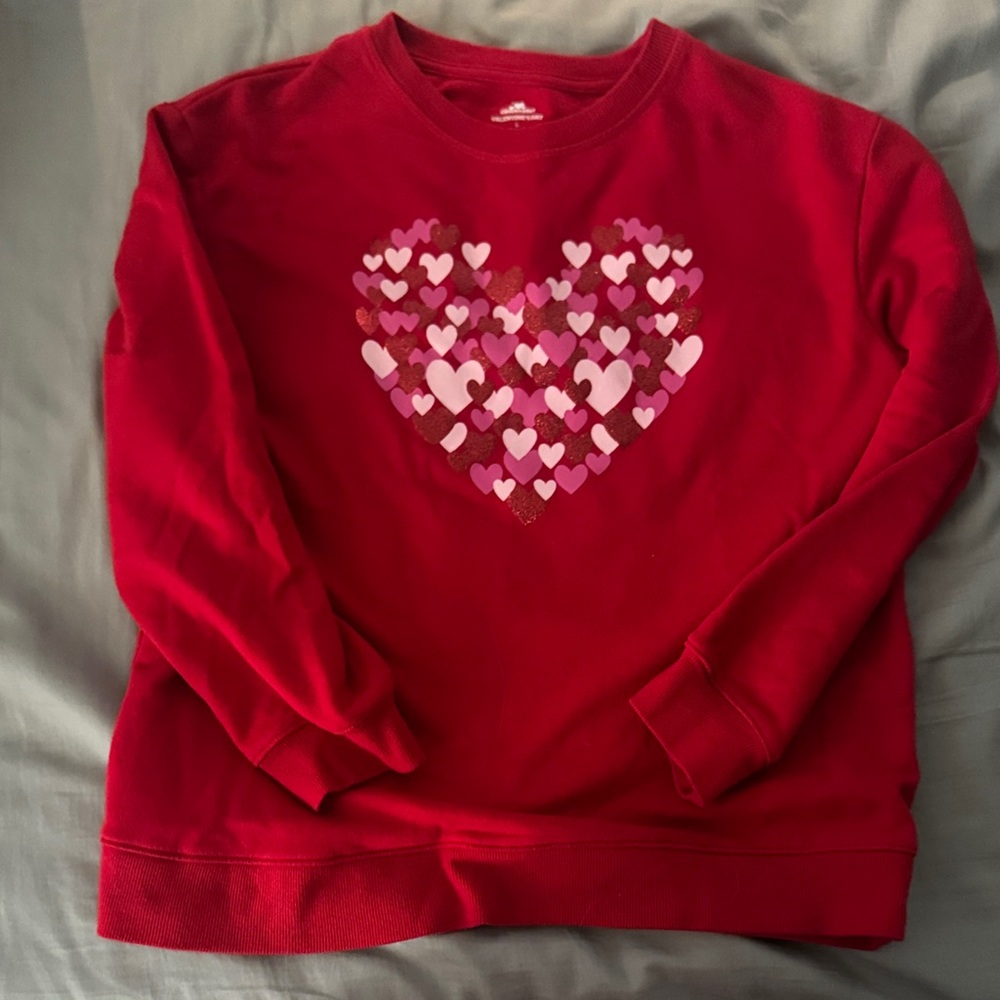 GIRLS Red Heart Valentine’s Sweatshirt
